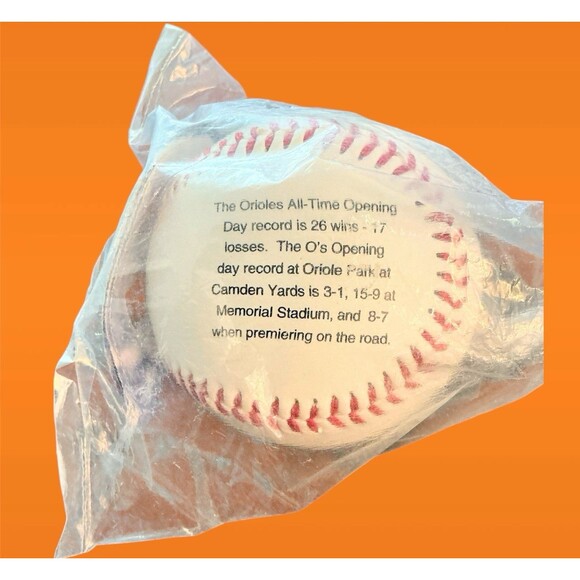 BALTIMORE ORIOLES 1997 OPENING DAY RAWLINGS MLB BASEBALL NEW - Picture 3 of 5